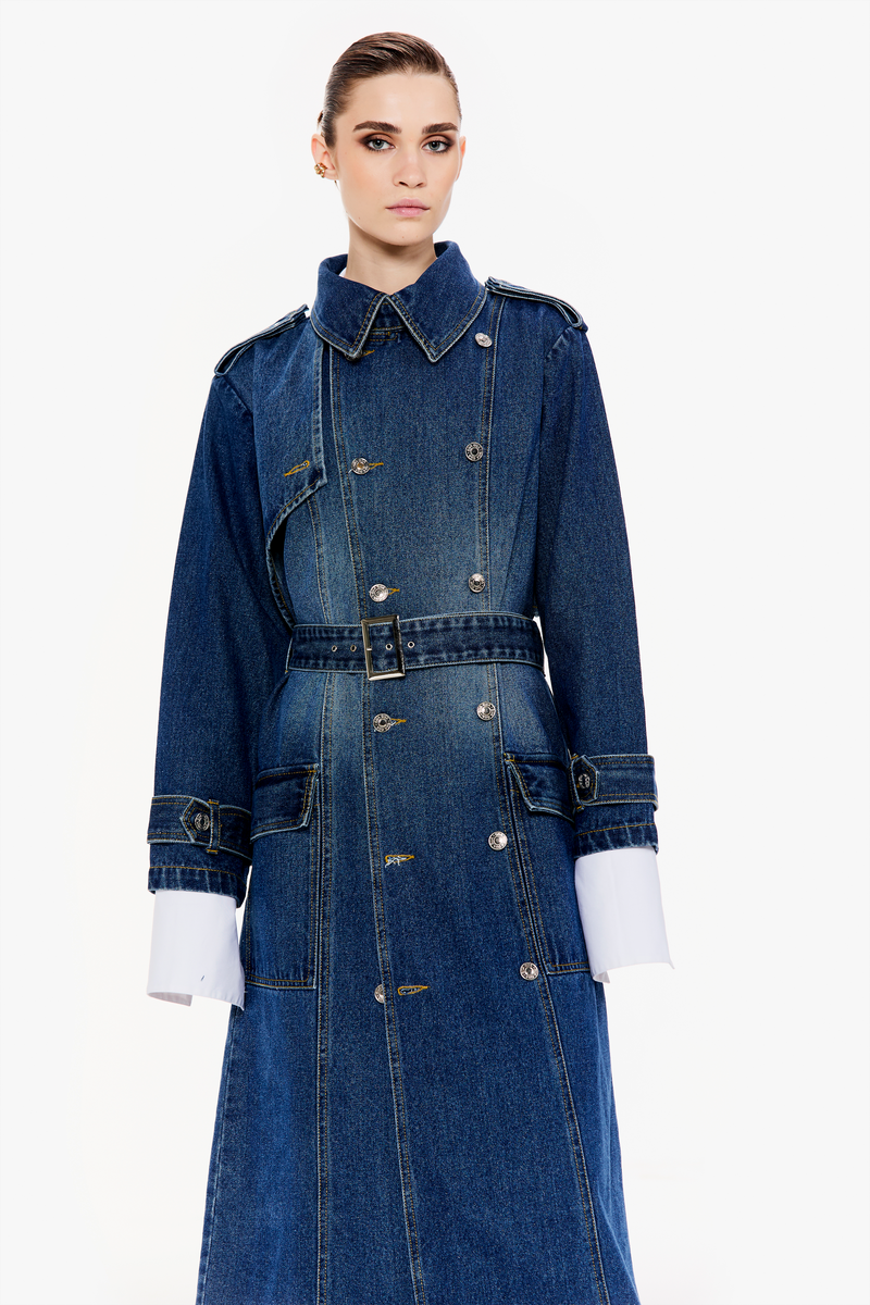 Denim Trench Coat