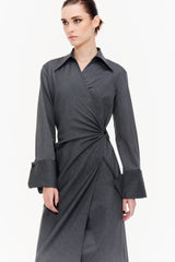 Angular Hem Wrap Dress