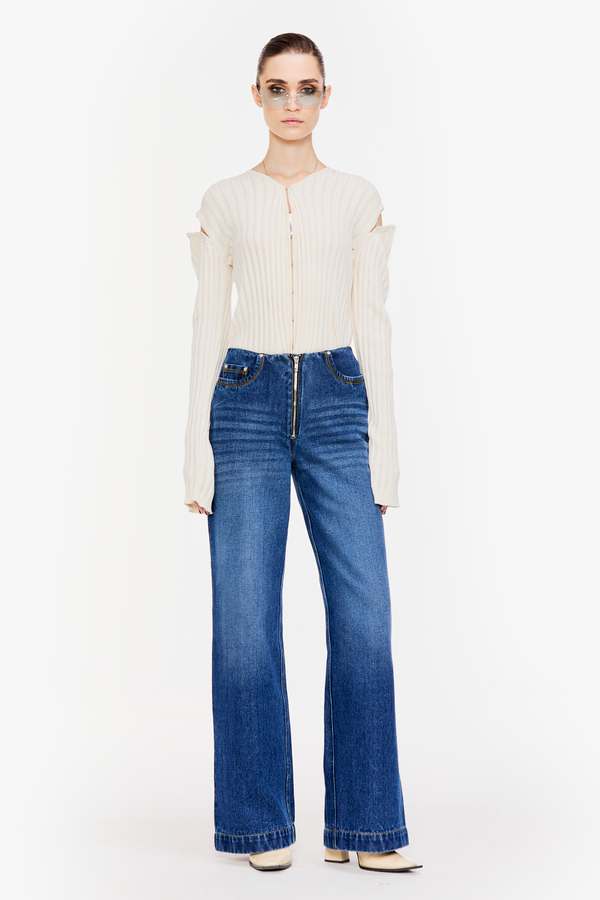 Panelled Denim Trousers