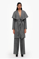 Herringbone Wool Draped Set