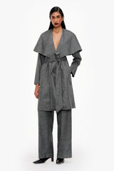 Herringbone Wool Draped Set