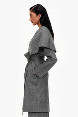 Draped Wool Coat