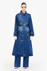 Double Denim Trench Set