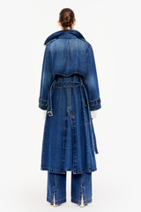 Double Denim Trench Set