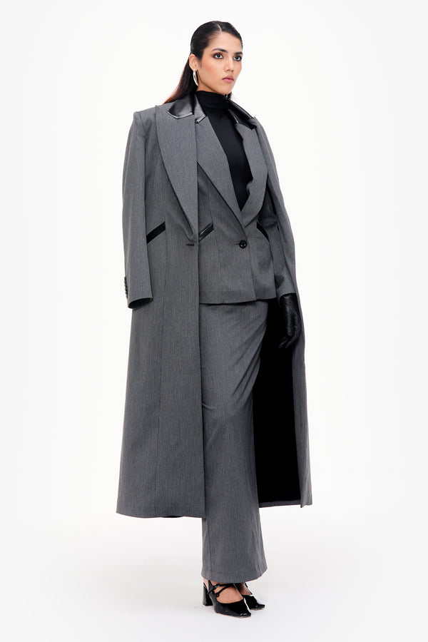 Contoured Three-Piece Skirt Suit