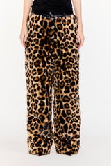 Faux Fur Straight Trousers