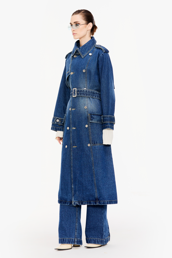 Denim Trench Coat