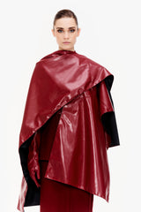 Faux Leather Cape Scarf