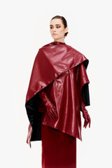 Faux Leather Cape Scarf