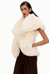 Angular Faux Fur Jacket