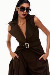 Belted Waistcoat Set