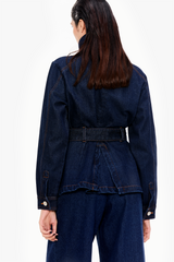 Denim Trench Shacket Set