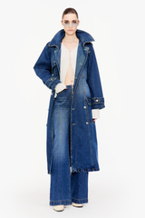 Double Denim Trench Set