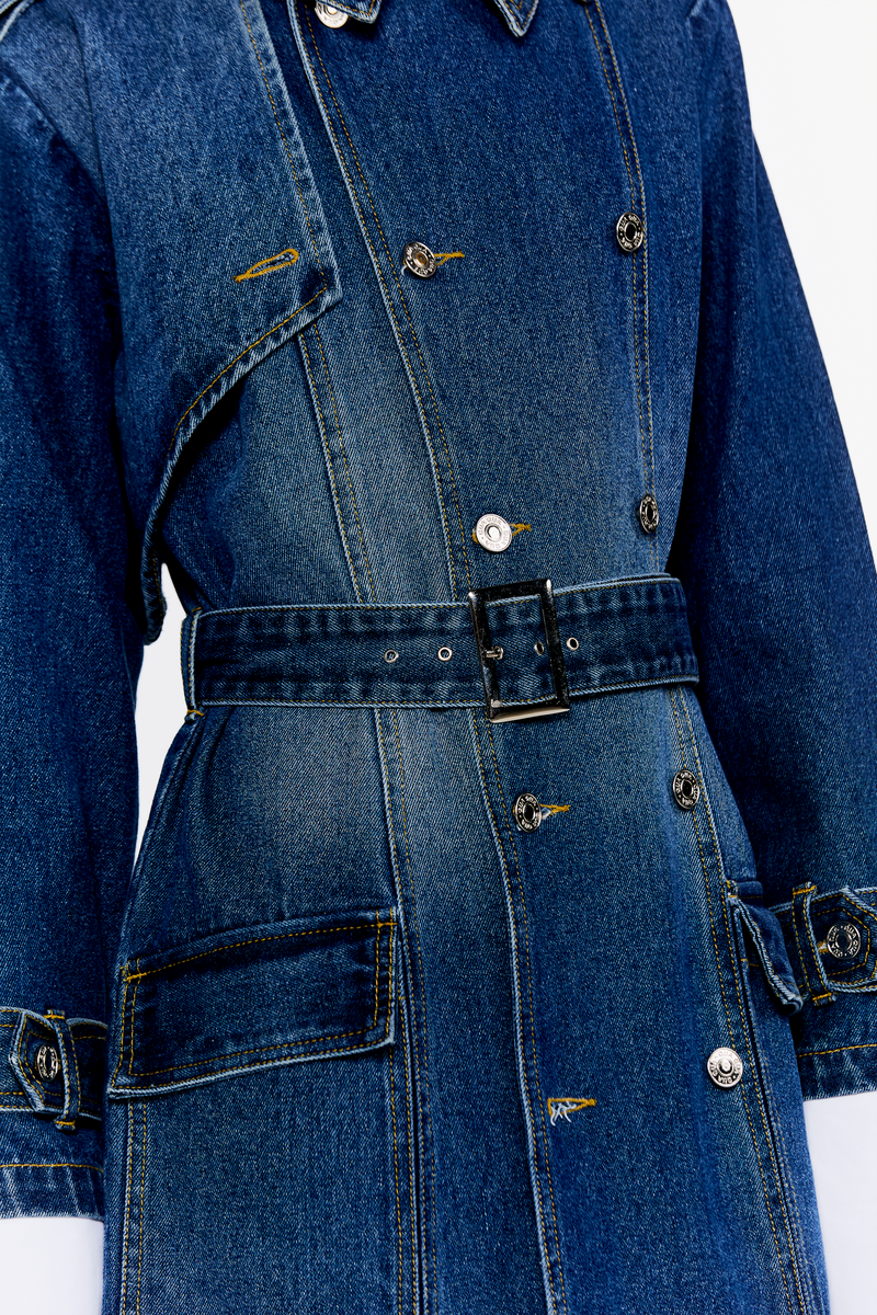 Denim Trench Coat