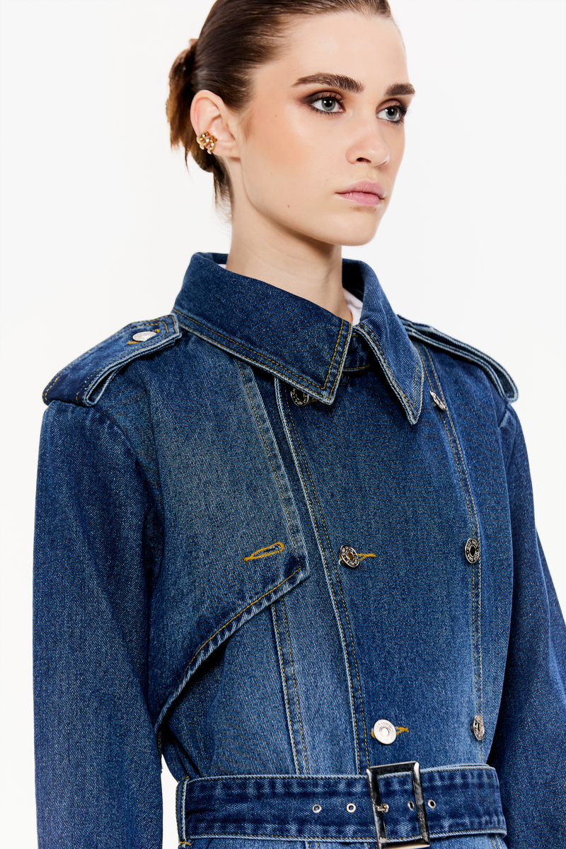 Denim Trench Coat