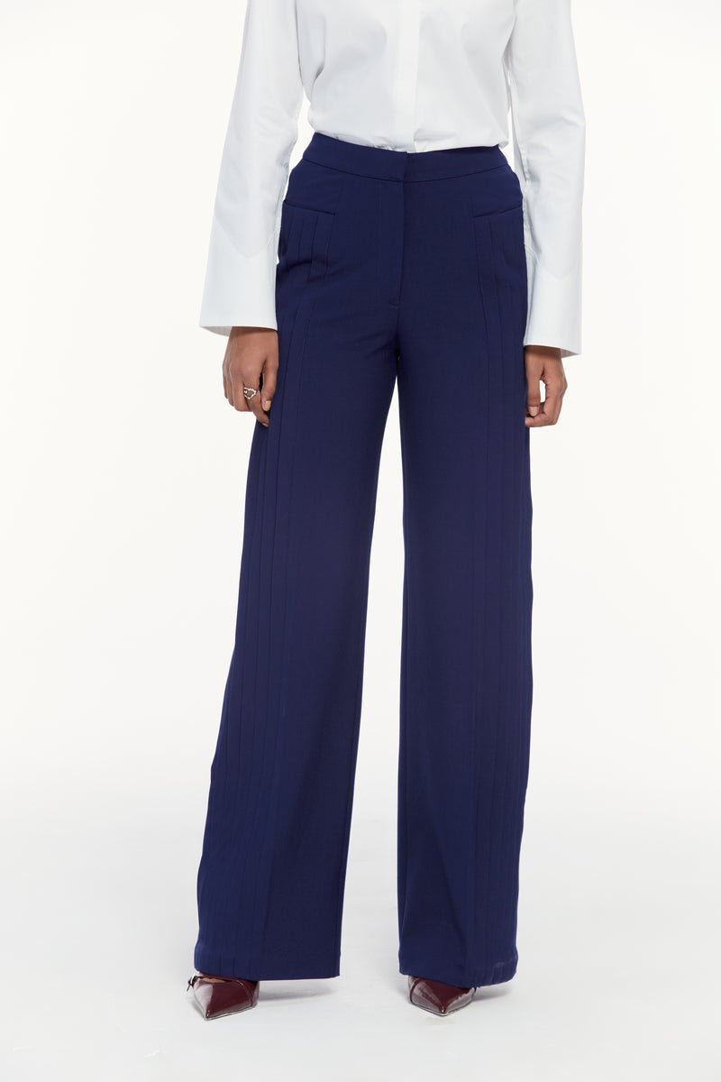 High Waisted Pleated Trousers