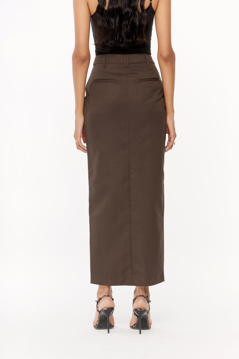Zip-Up Tailored Skirt