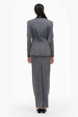 Single-Breasted Column Skirt Suit