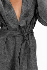 Draped Wool Coat